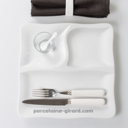 SAVEUR PLAT CARRE 28CM 3CMPT