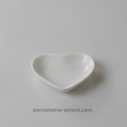 Mise en bouche plate, forme coeur. 7.5X6.5cm/