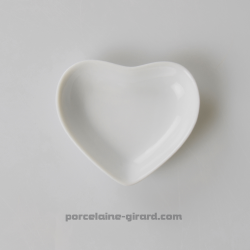 Mise en bouche plate, forme coeur. 7.5X6.5cm/