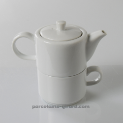 Soyez solitaire et prenez le temps pour votre tea time ! /Deux en un: théière et tasse./22cl