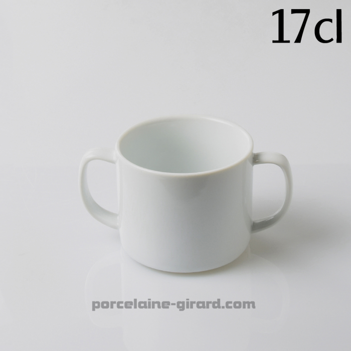 VERRE ENFANT DEUX ANSES 11.5X6.3CM 17CL /