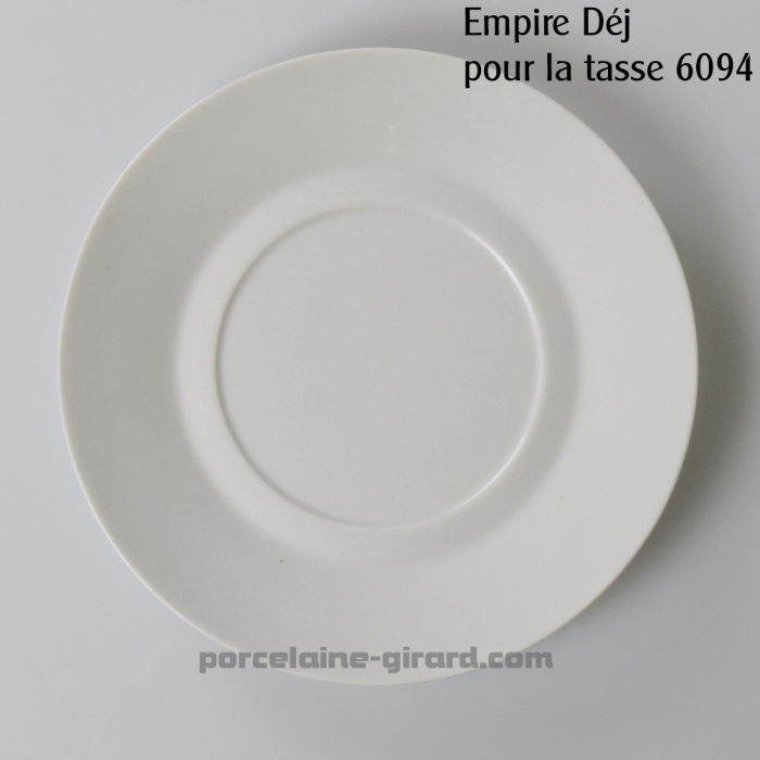 Sous tasse à Déjeuner Empire, /Se complète avec la tasse, ref 6094./La collection Empire se décline en trois modèles: Déjeuner -