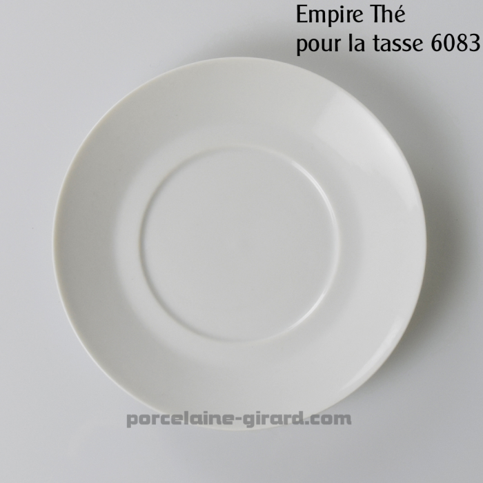 Sous tasse à Thé Empire, /Se complète avec la tasse, ref 6083./La collection Empire se décline en trois modèles: Déjeuner - Thé 