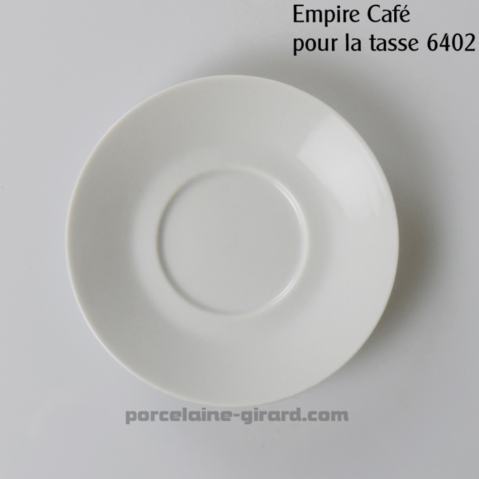 Sous tasse à Café Empire, /Se complète avec la tasse, ref 6402./La collection Empire se décline en trois modèles: Déjeuner - Thé
