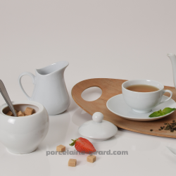 Tasse à Thé Louvre, /Contenance 21cl./Se complète avec la sous tasse, ref 7005./La collection Louvre se décline en trois modèles
