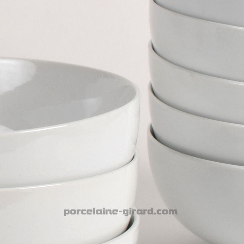 Saladier En Porcelaine Forme Boule 19 Cm - Marque Table Passion, Blanc, Neuf