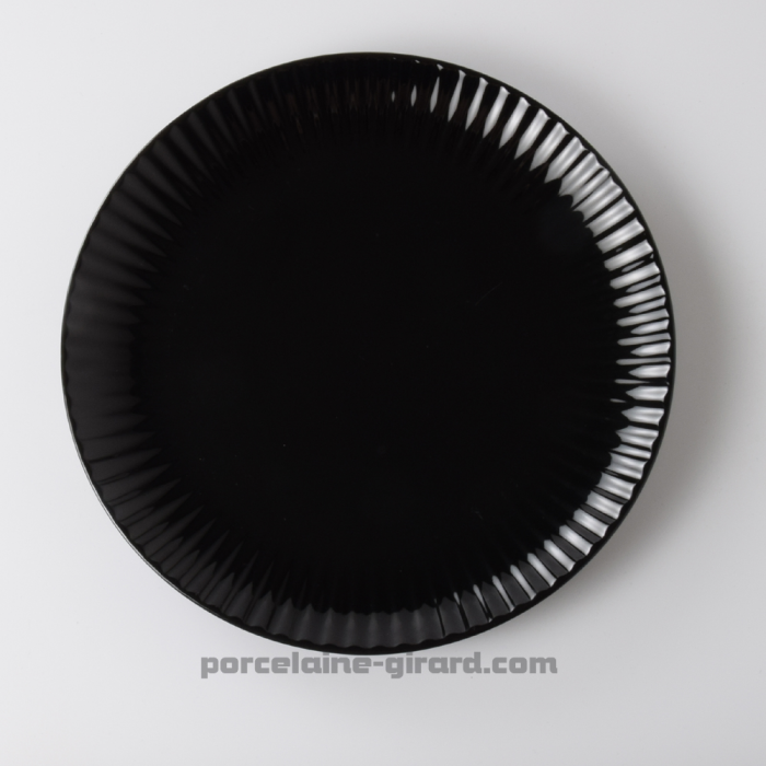 Assiette plate Black relief 
