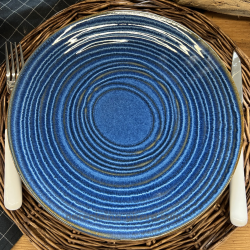ASSIETTE PLATE MALO 27CM BLEU
