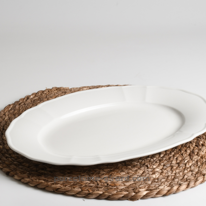 Plat ovale orange porcelaine vitrifiée 36 cm Twirl Rak
