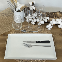 ASSIETTE BLANCHE RECTANGULAIRE