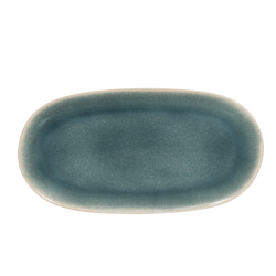 PLAT OVALE AMEL BLEU 40X19CM